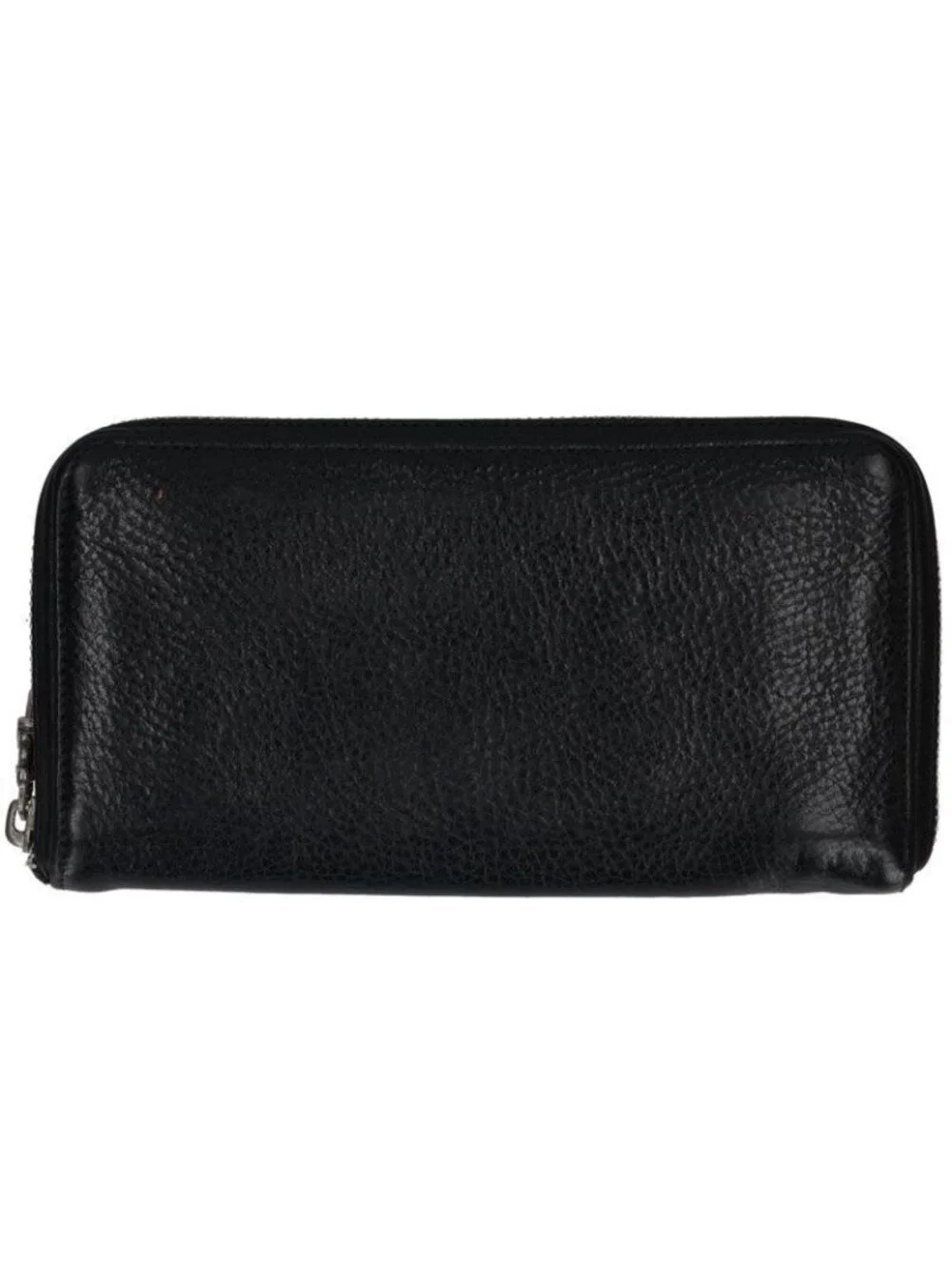 Chrome Hearts Rec Zip 3 Cross Round Zip Leather Wallet